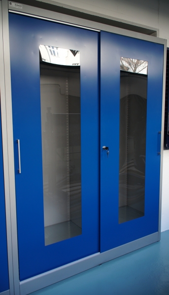 Universal-Werkstattschrank mit Sichtfenster-Schiebetüren WSSG5-5-15