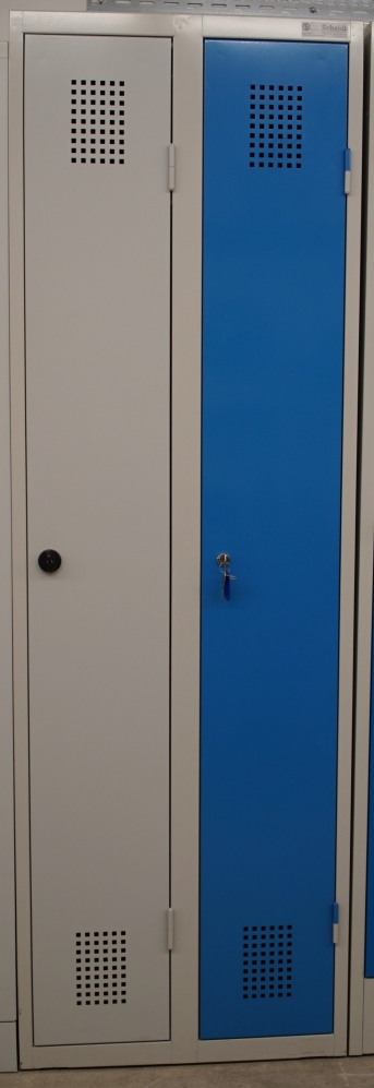 Stahlblech-Garderobenschrank mit 2 Abteilen