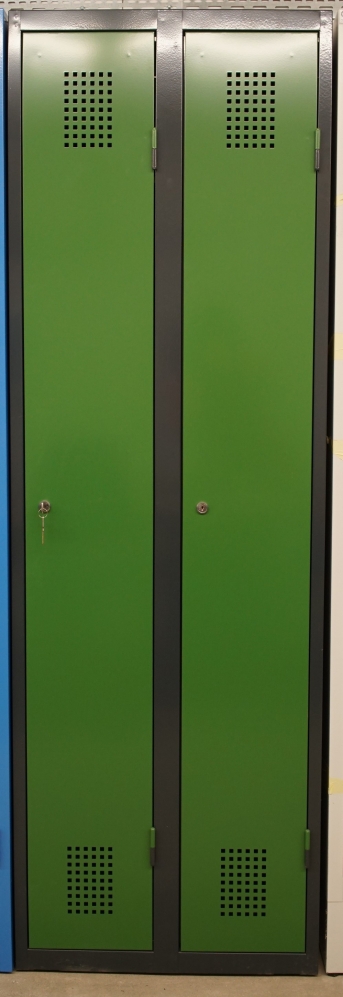 Stahlblech-Garderobenschrank mit 2 Abteilen