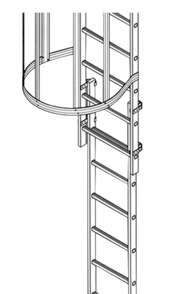 Leichtmetall -Fluchtleiter ab 5,6m Steigh. einsetzbar