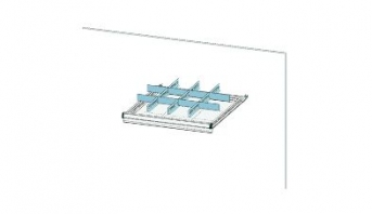 Trennwandset 12 Fächer für 75 mm Schublade