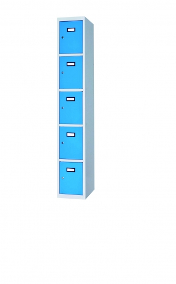 Fächerschrank / Schließfachschrank mit 5 Türen