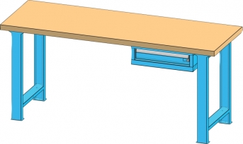 Werkbank Kombi WBH1 - 2000 Buche massiv