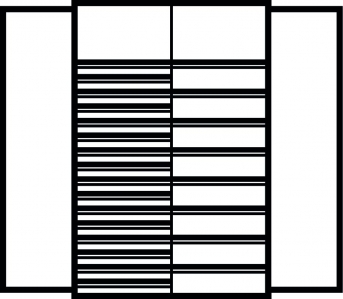 Kombi-Flügeltürenschrank 1950x1200x500 mm mit 2 Böden, 24 Schubladen