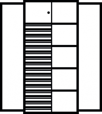 Kombi-Flügeltürenschrank 1950x950x500 mm mit 4 Böden, 16 Schubladen, 1 Schließfach