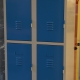 Raumspar-Doppelgarderobenschrank mit 4 Abteilen incl. Schrägdach