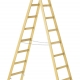 Holz-Sprossen-Stehleiter, beids, begehbar