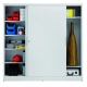 Universal-Schiebetürenschrank 1965x2000x420 mm, 2x4 Fachböden