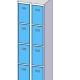 Fächerschrank / Schließfachschrank mit 2 x4  Türen