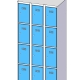 Fächerschrank / Schließfachschrank mit 3 x 4 Türen
