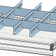 Trennwandset 12 Fächer 150 mm Schublade
