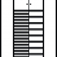 Kombi-Flügeltürenschrank 1950x950x500 mm mit 24 Schubladen, 2  Schließfächern