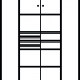 Kombi-Flügeltürenschrank 1950x950x500 mm mit 2 Böden, 6 Schubladen, 2 Schließfachern